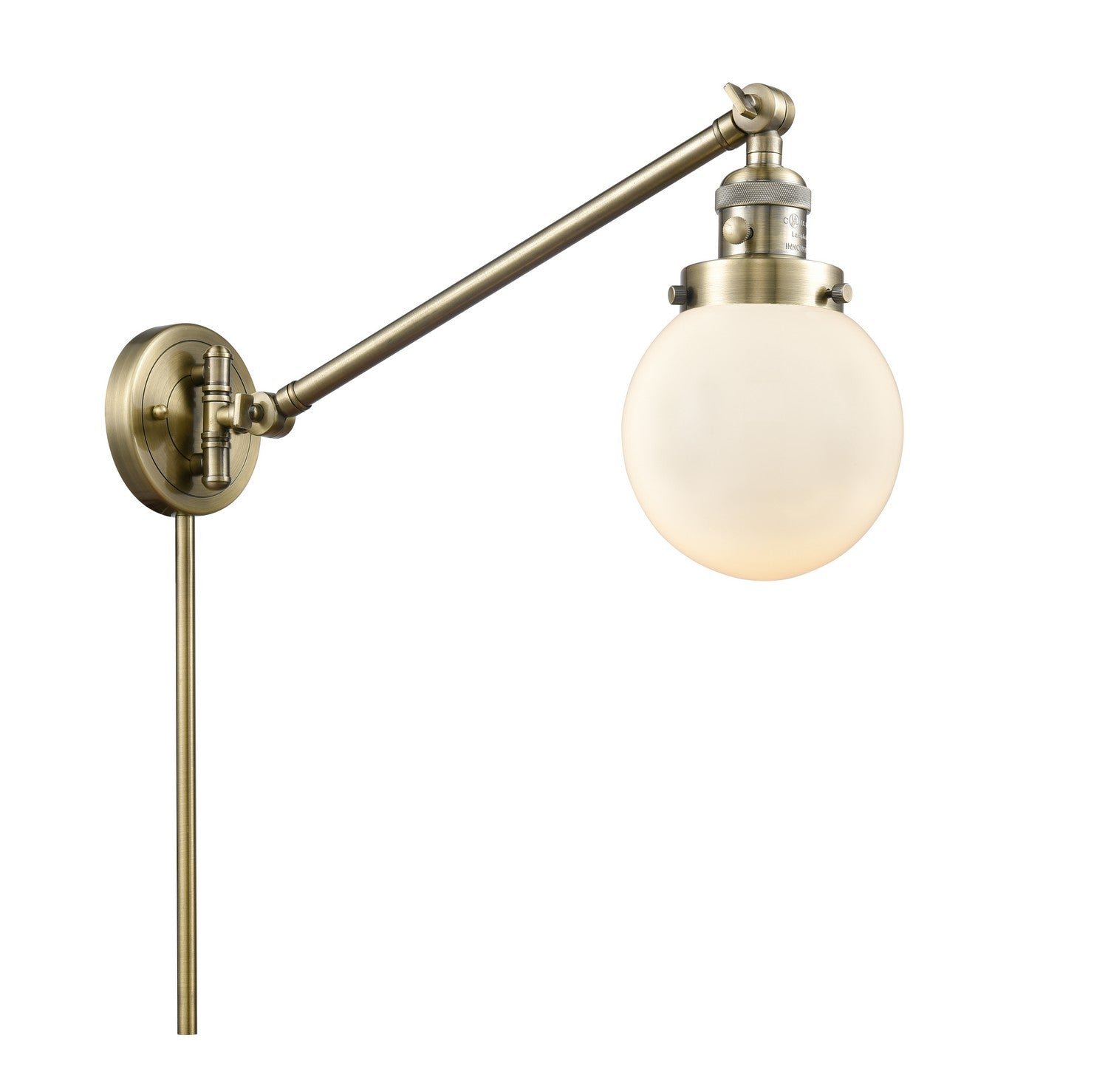 Innovations - 237-AB-G201-6-LED - LED Swing Arm Lamp - Franklin Restoration - Antique Brass