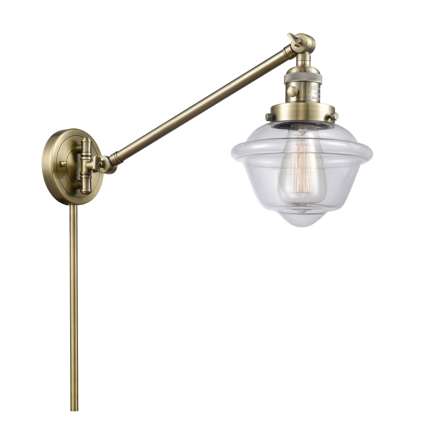 Innovations - 237-AB-G532 - One Light Swing Arm Lamp - Franklin Restoration - Antique Brass