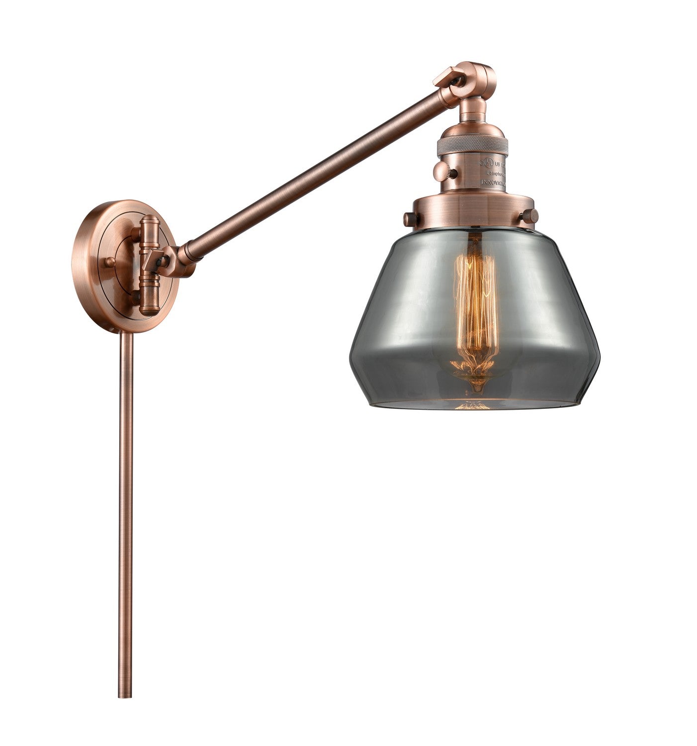 Innovations - 237-AC-G173-LED - LED Swing Arm Lamp - Franklin Restoration - Antique Copper