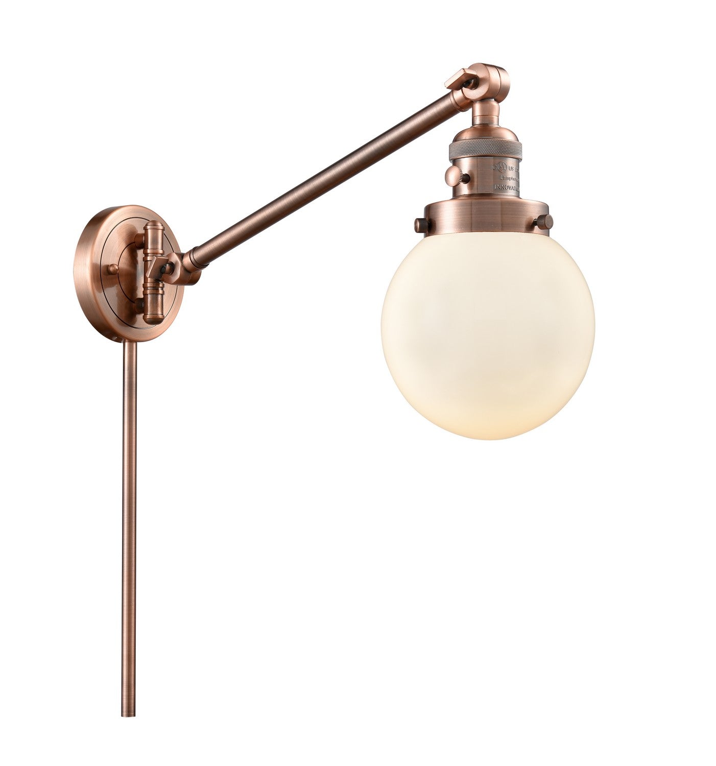 Innovations - 237-AC-G201-6-LED - LED Swing Arm Lamp - Franklin Restoration - Antique Copper