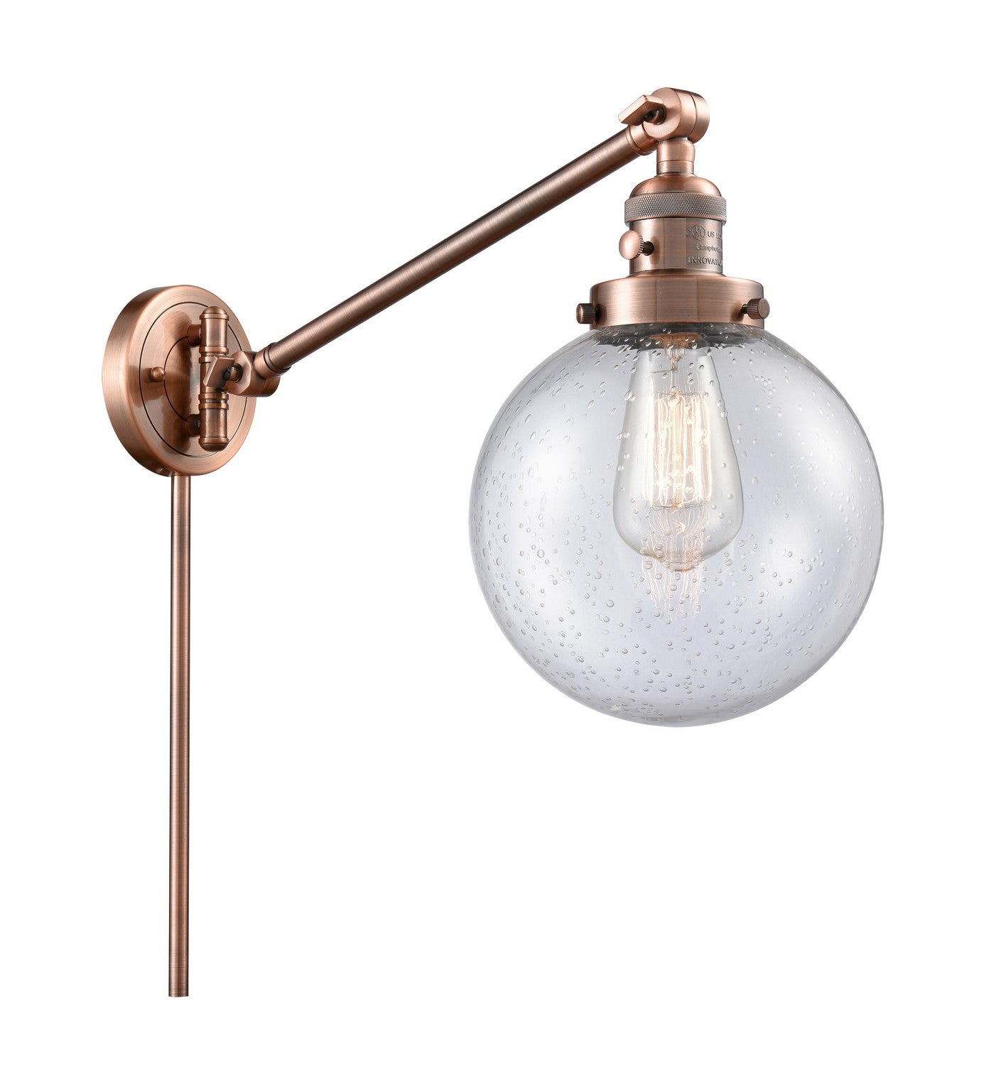 Innovations - 237-AC-G204-8-LED - LED Swing Arm Lamp - Franklin Restoration - Antique Copper