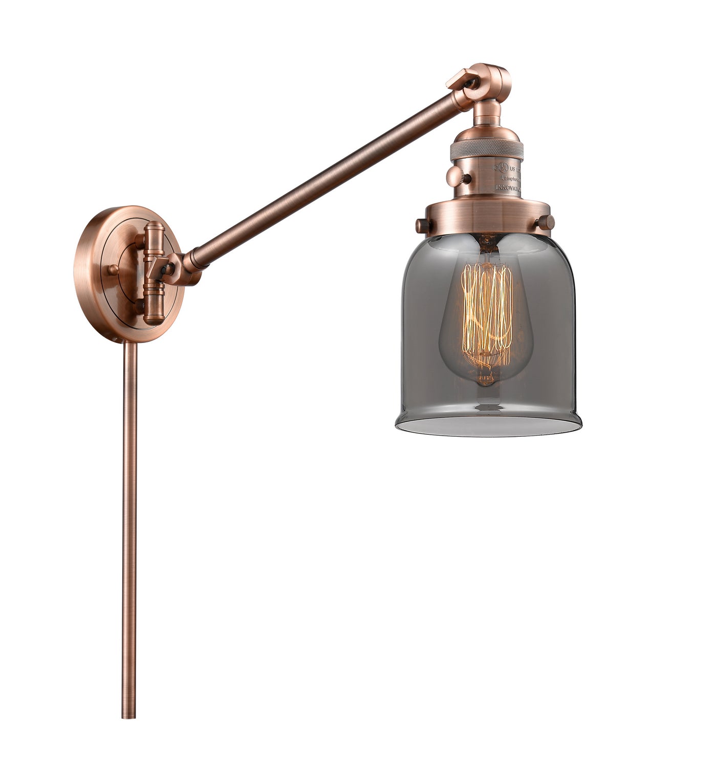 Innovations - 237-AC-G53 - One Light Swing Arm Lamp - Franklin Restoration - Antique Copper