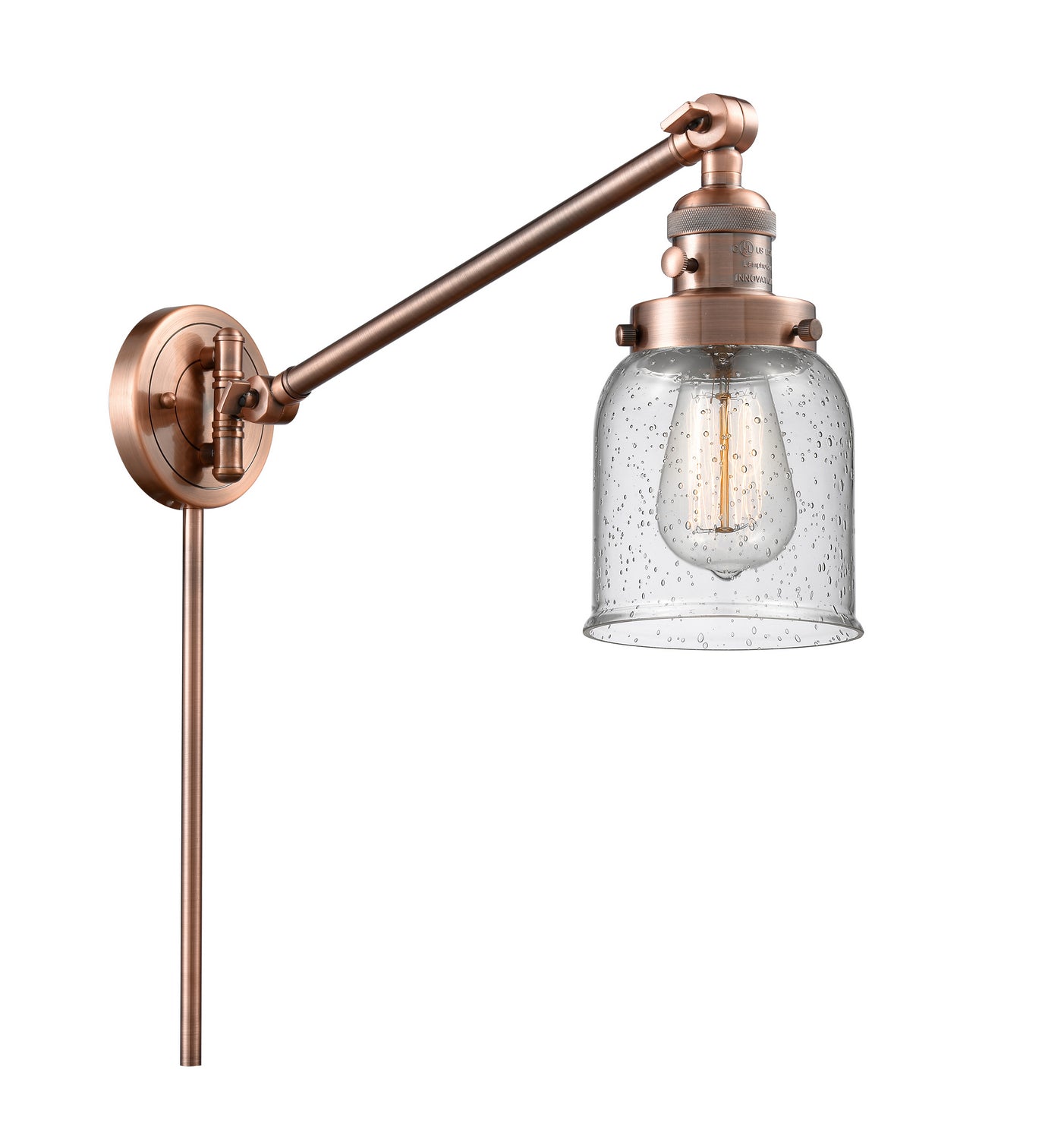 Innovations - 237-AC-G54 - One Light Swing Arm Lamp - Franklin Restoration - Antique Copper