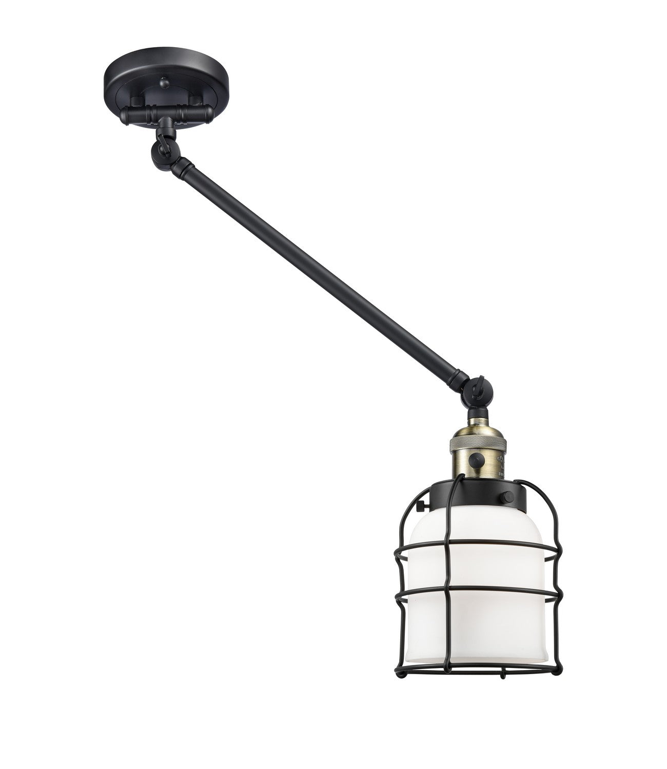 Innovations - 237-BAB-G51-CE-LED - LED Swing Arm Lamp - Franklin Restoration - Black Antique Brass