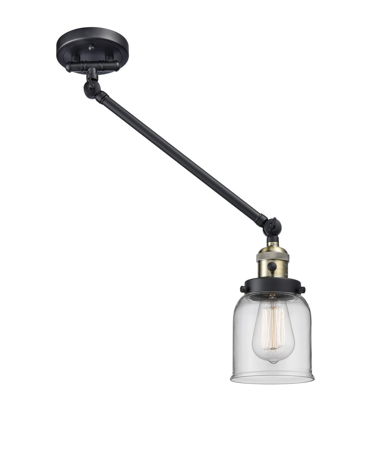 Innovations - 237-BAB-G52-LED - LED Swing Arm Lamp - Franklin Restoration - Black Antique Brass