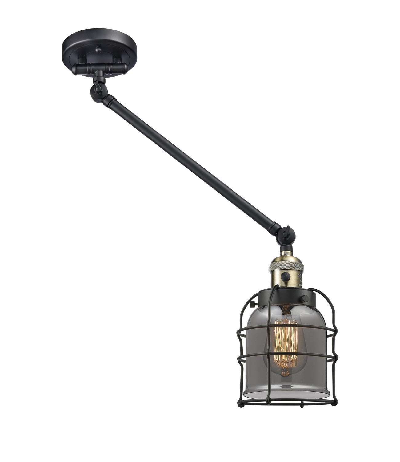 Innovations - 237-BAB-G53-CE-LED - LED Swing Arm Lamp - Franklin Restoration - Black Antique Brass