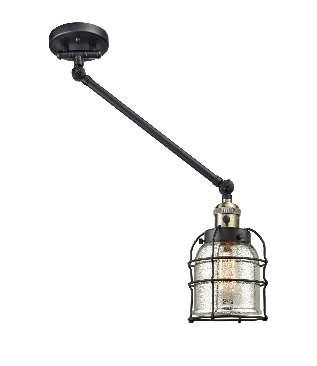 Innovations - 237-BAB-G58-CE-LED - LED Swing Arm Lamp - Franklin Restoration - Black Antique Brass