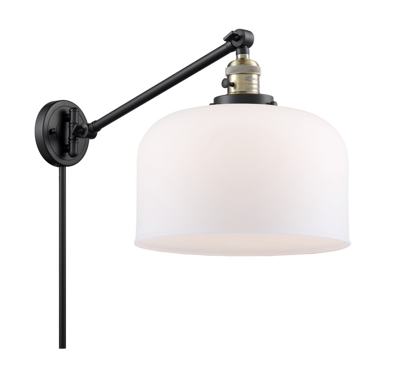 Innovations - 237-BAB-G71-L-LED - LED Swing Arm Lamp - Franklin Restoration - Black Antique Brass