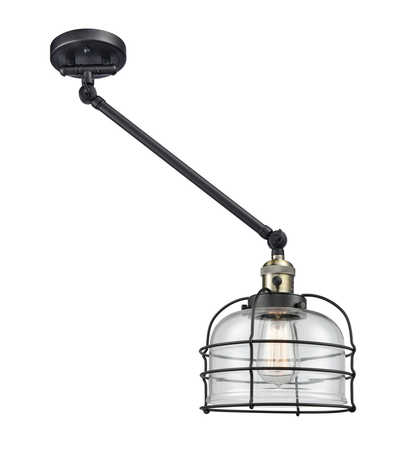 Innovations - 237-BAB-G72-CE-LED - LED Swing Arm Lamp - Franklin Restoration - Black Antique Brass