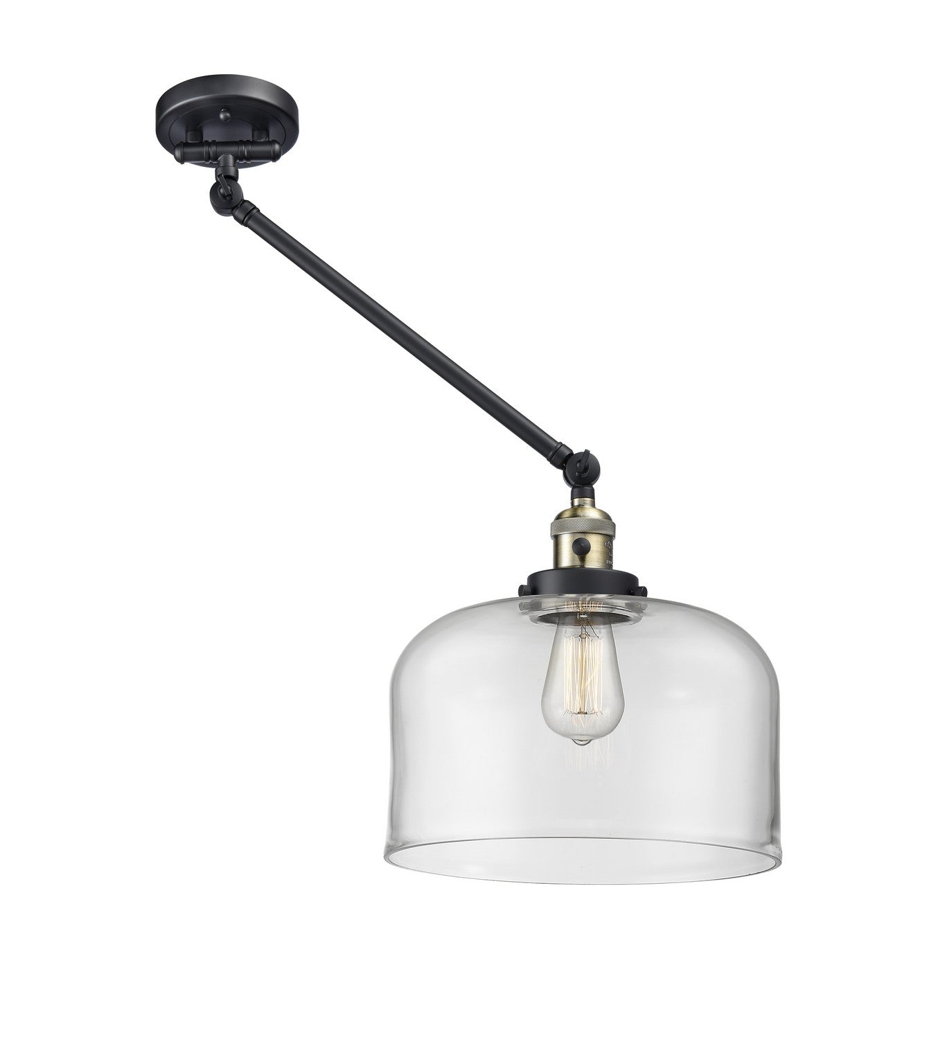 Innovations - 237-BAB-G72-L - One Light Swing Arm Lamp - Franklin Restoration - Black Antique Brass