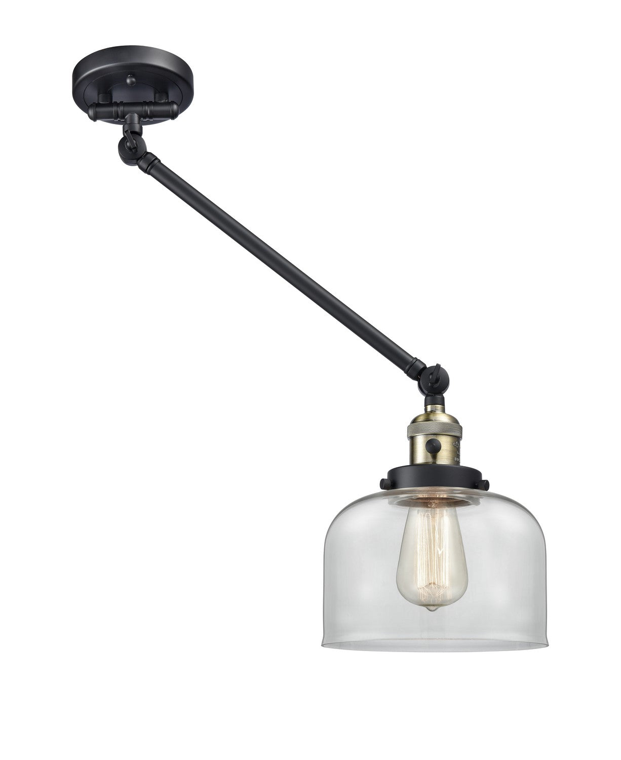 Innovations - 237-BAB-G72-LED - LED Swing Arm Lamp - Franklin Restoration - Black Antique Brass