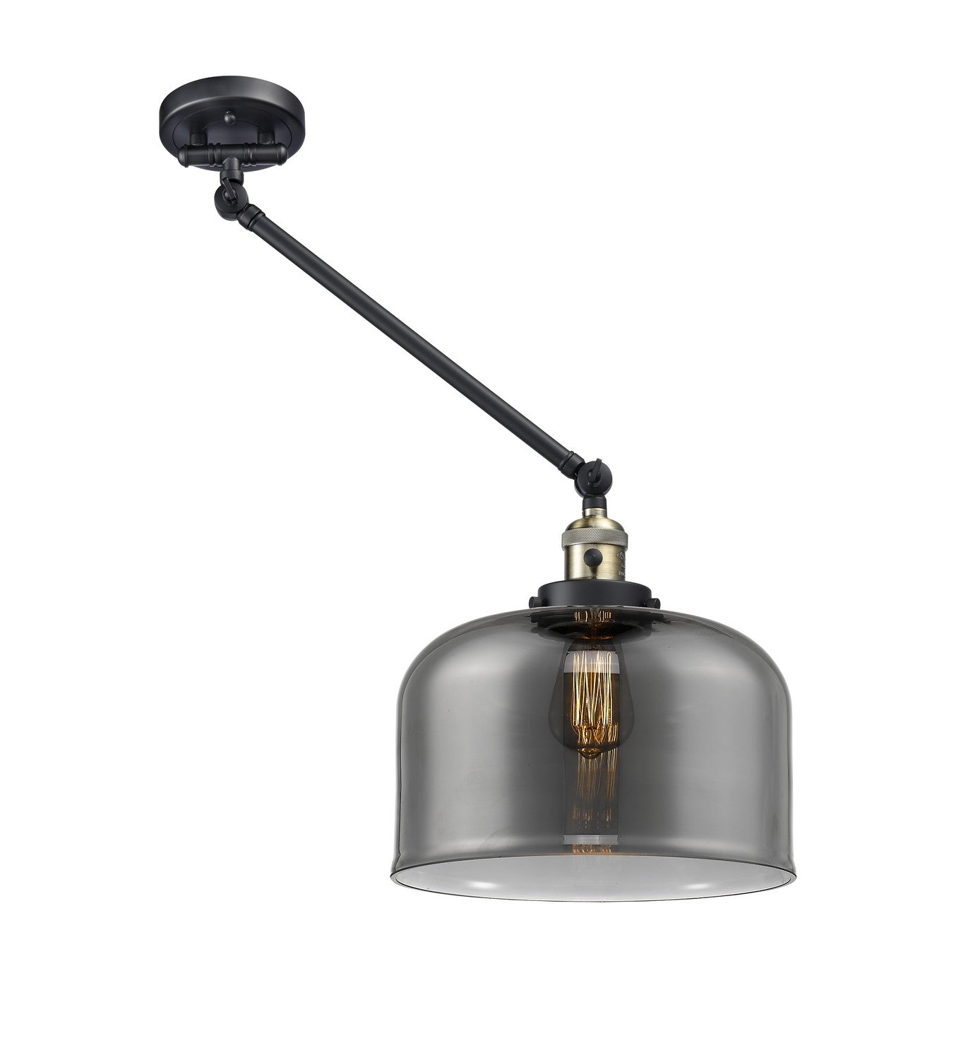 Innovations - 237-BAB-G73-L - One Light Swing Arm Lamp - Franklin Restoration - Black Antique Brass