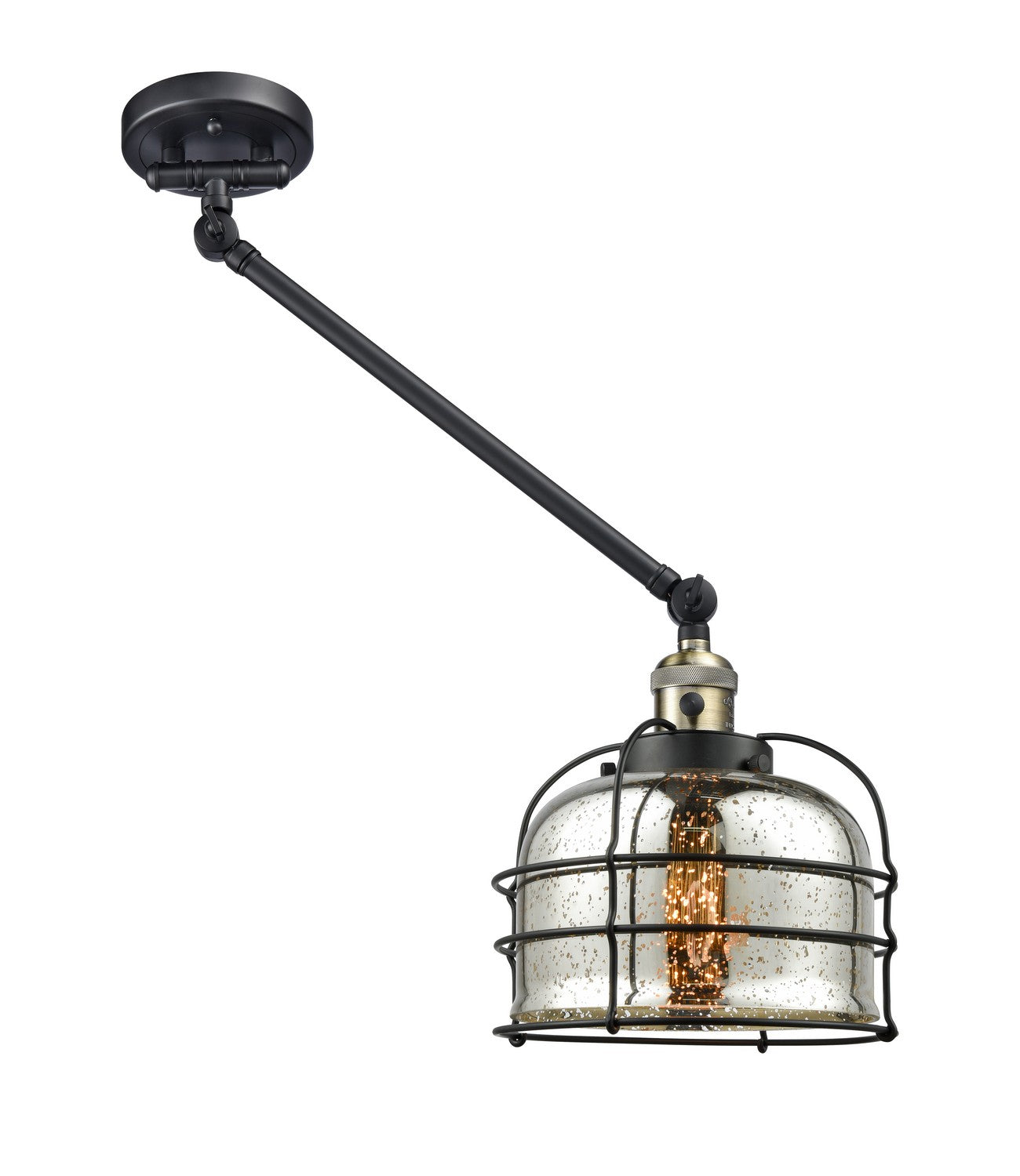 Innovations - 237-BAB-G78-CE-LED - LED Swing Arm Lamp - Franklin Restoration - Black Antique Brass