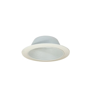 Nora Lighting - NTM-31OV - 6" Br/Par30 Stepped Baffle W/ Plastic Oversized Ring - Rec Inc 6" Trim - White