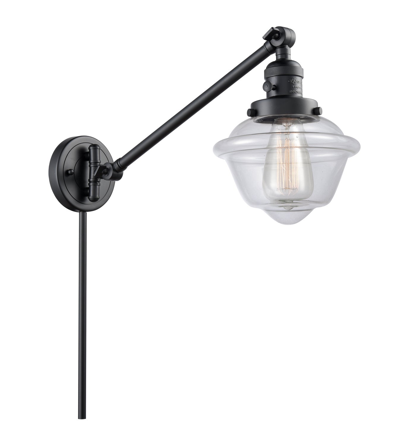 Innovations - 237-BK-G532 - One Light Swing Arm Lamp - Franklin Restoration - Matte Black