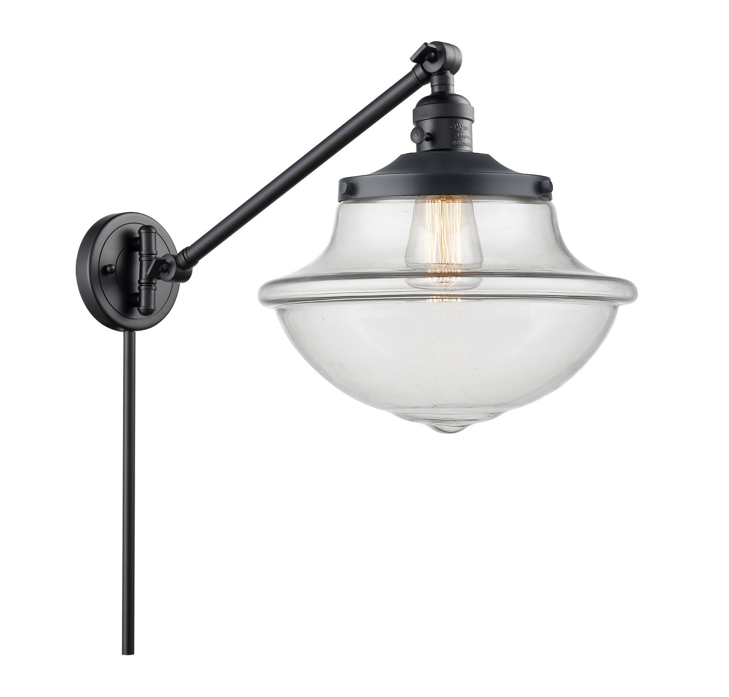 Innovations - 237-BK-G542-LED - LED Swing Arm Lamp - Franklin Restoration - Matte Black