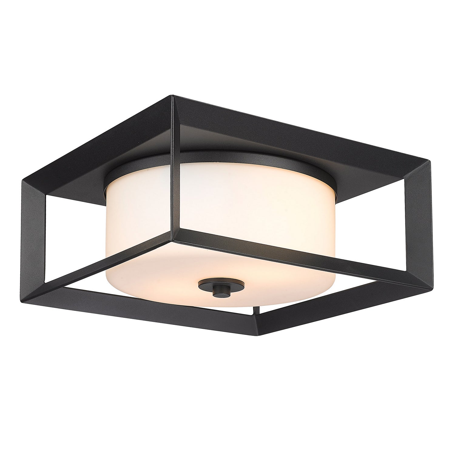 Golden - 2073-OFM NB-OP - Two Light Outdoor Flush Mount - Smyth NB - Natural Black