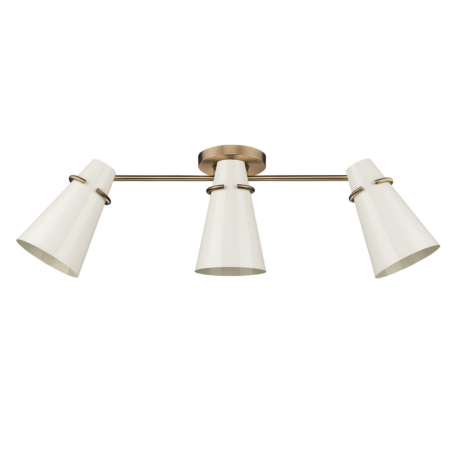 Golden - 2122-3SF MBS-GE - Three Light Semi-Flush Mount - Reeva - Modern Brass