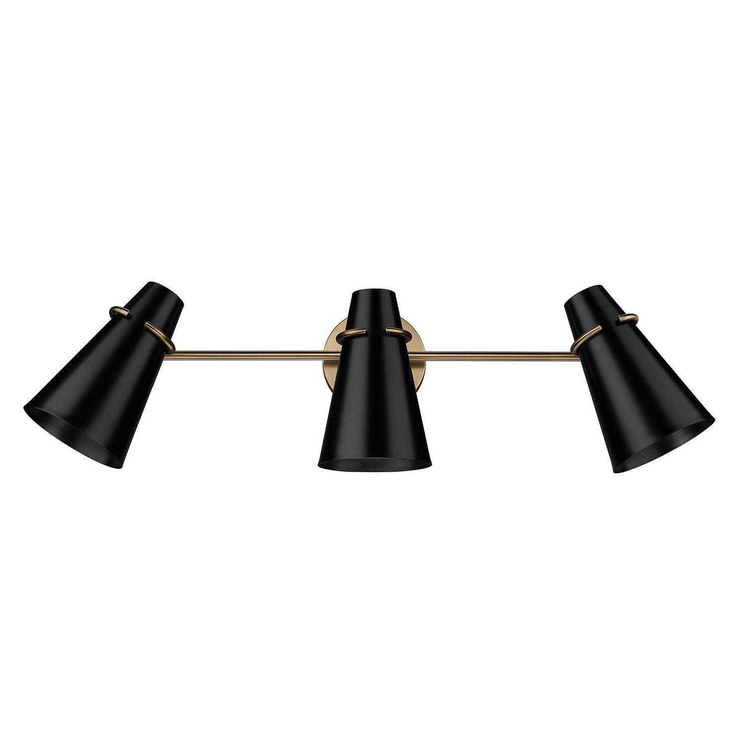 Golden - 2122-BA3 MBS-BLK - Three Light Bath Vanity - Reeva - Modern Brass