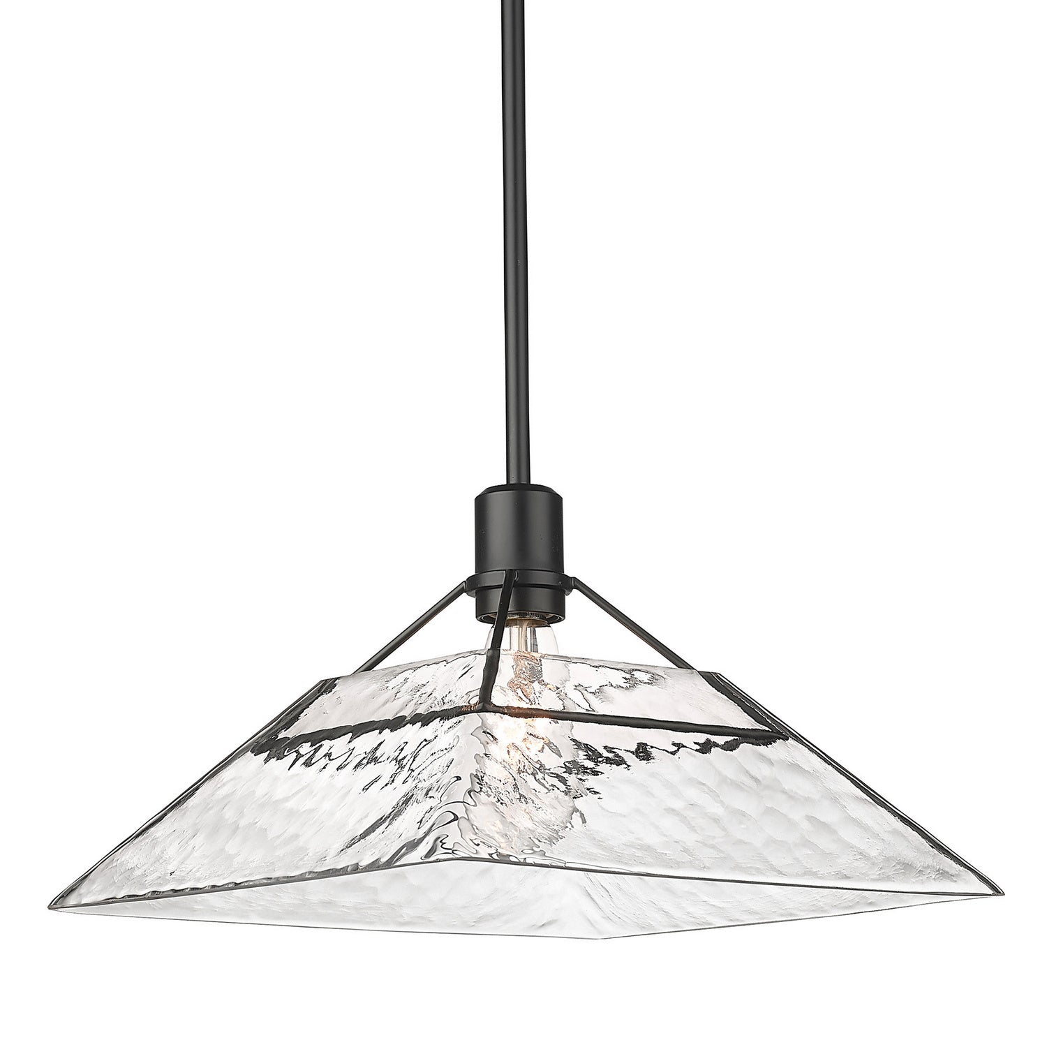 Golden - 3308-M BLK-WTG - One Light Pendant - Kepler - Matte Black