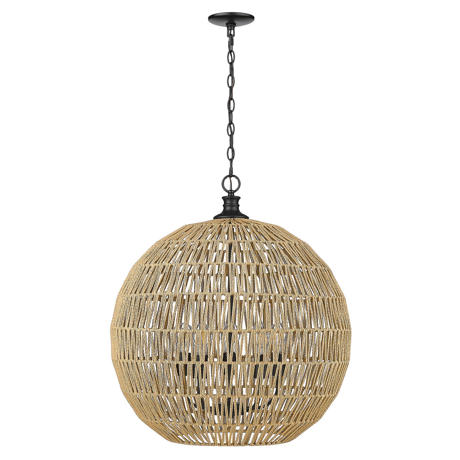 Golden - 6933-5P BLK-NR - Five Light Pendant - Florence - Matte Black