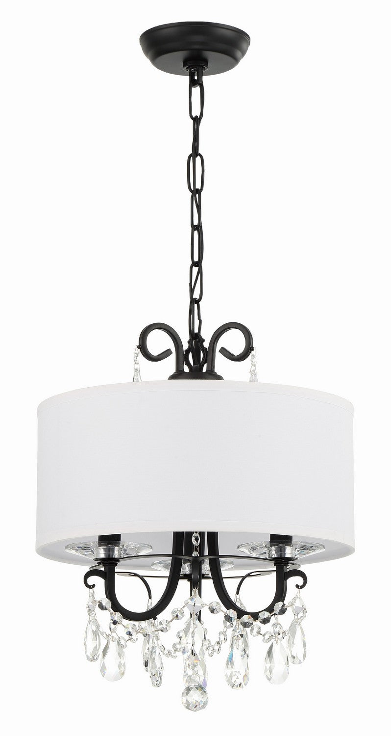 Crystorama - 6623-MK-CL-MWP - Three Light Mini Chandelier - Othello - Matte Black