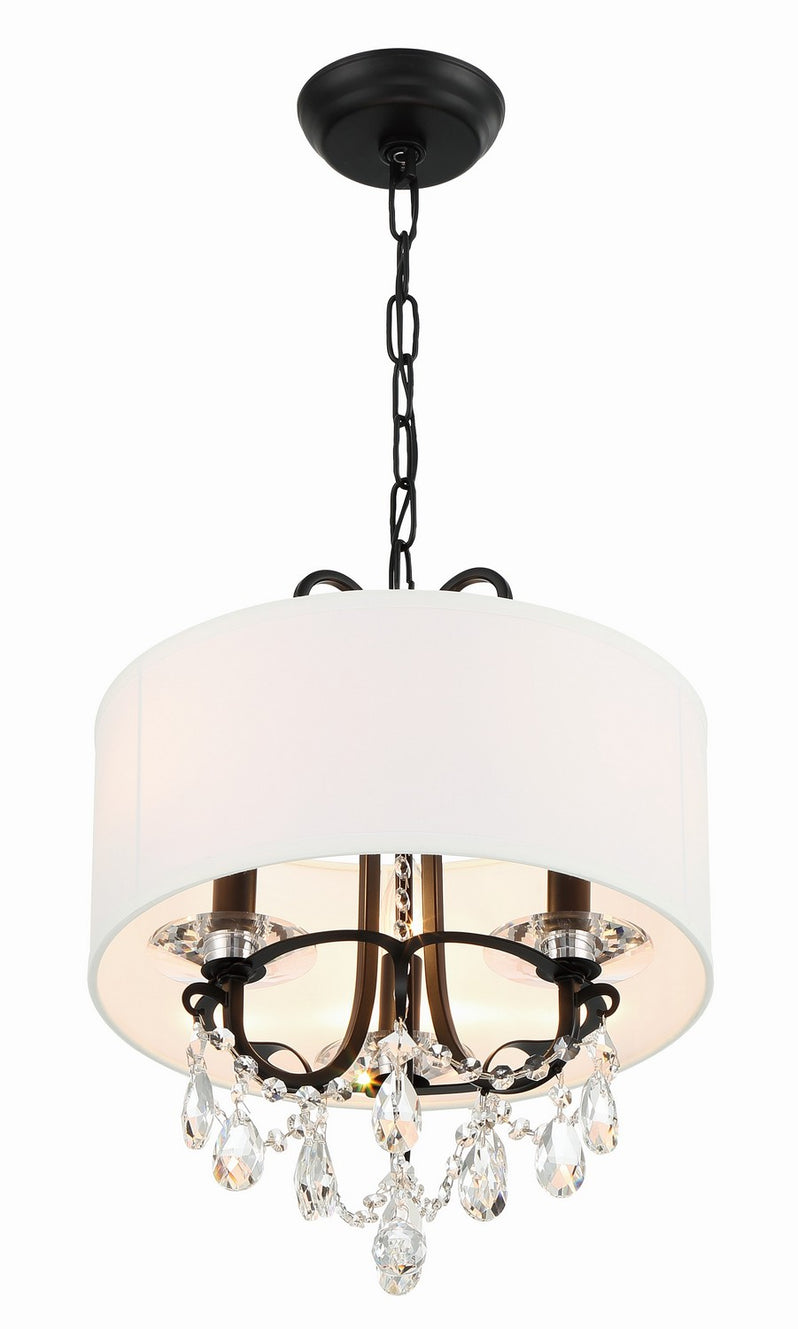 Crystorama - 6623-MK-CL-MWP - Three Light Mini Chandelier - Othello - Matte Black