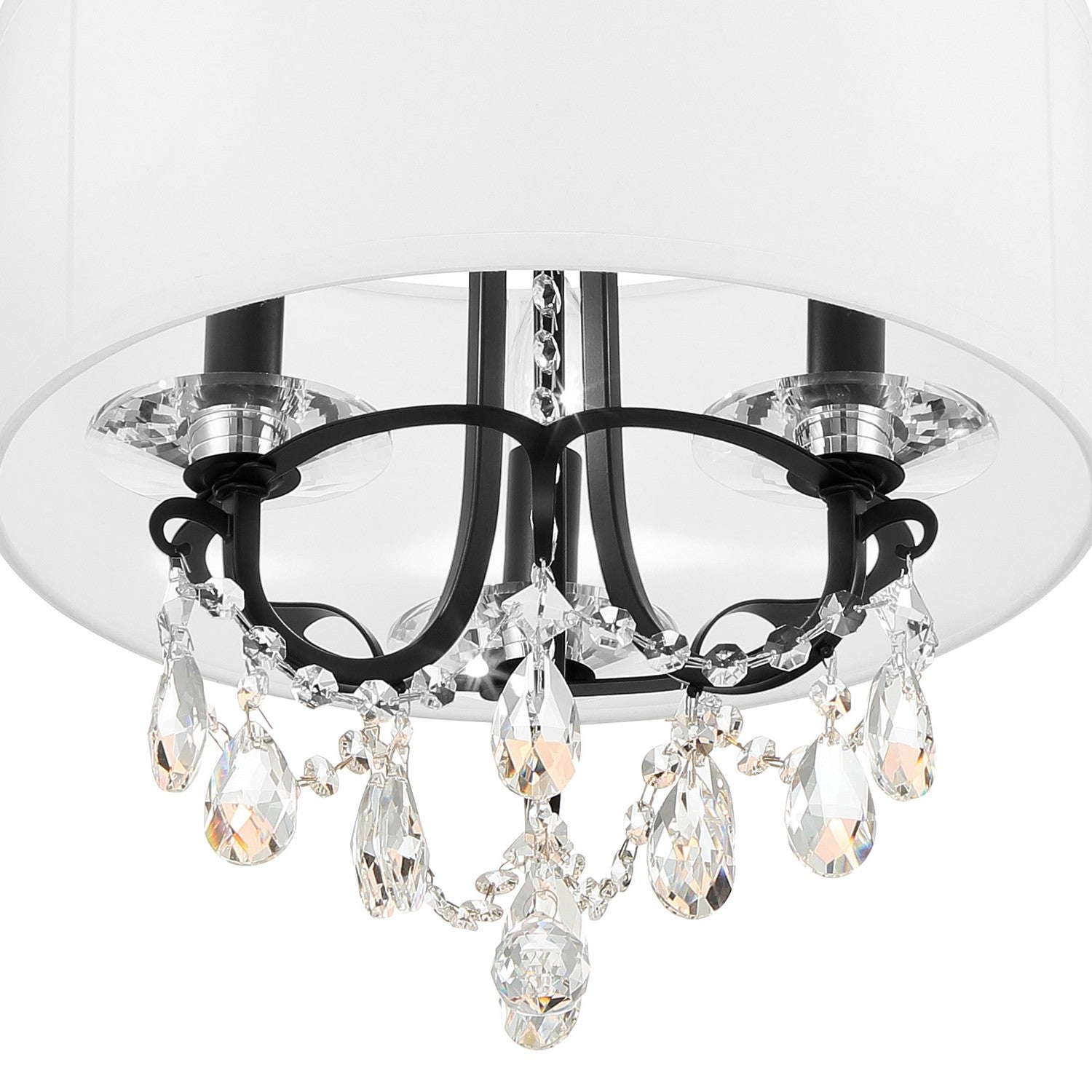 Crystorama - 6623-MK-CL-MWP - Three Light Mini Chandelier - Othello - Matte Black