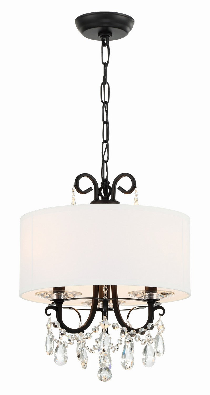 Crystorama - 6623-MK-CL-MWP - Three Light Mini Chandelier - Othello - Matte Black