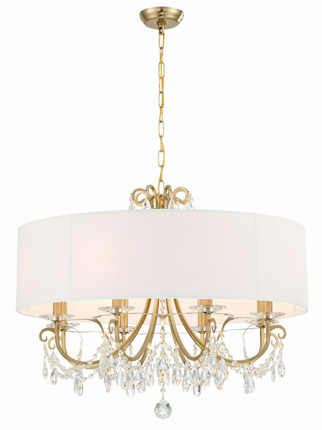 Crystorama - 6628-VG-CL-MWP - Eight Light Chandelier - Othello - Vibrant Gold