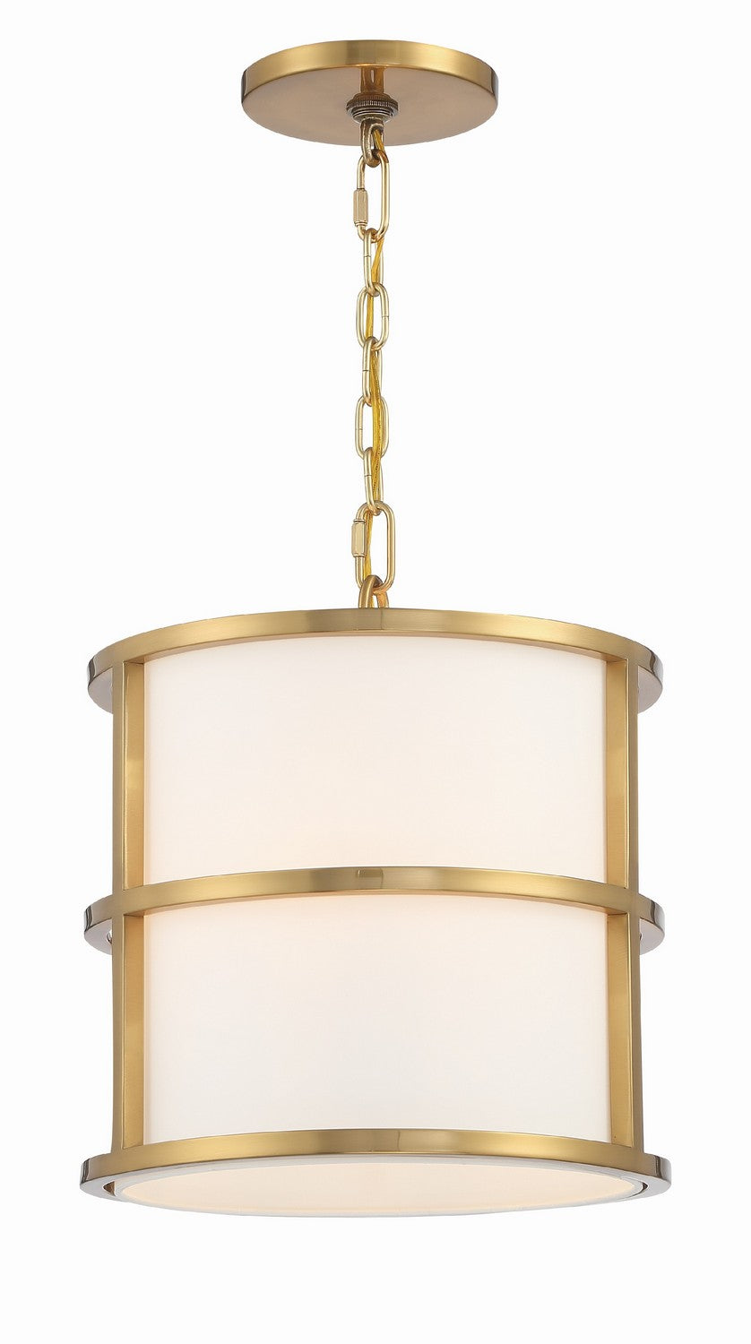 Crystorama - 9593-LG - Three Light Pendant - Hulton - Luxe Gold