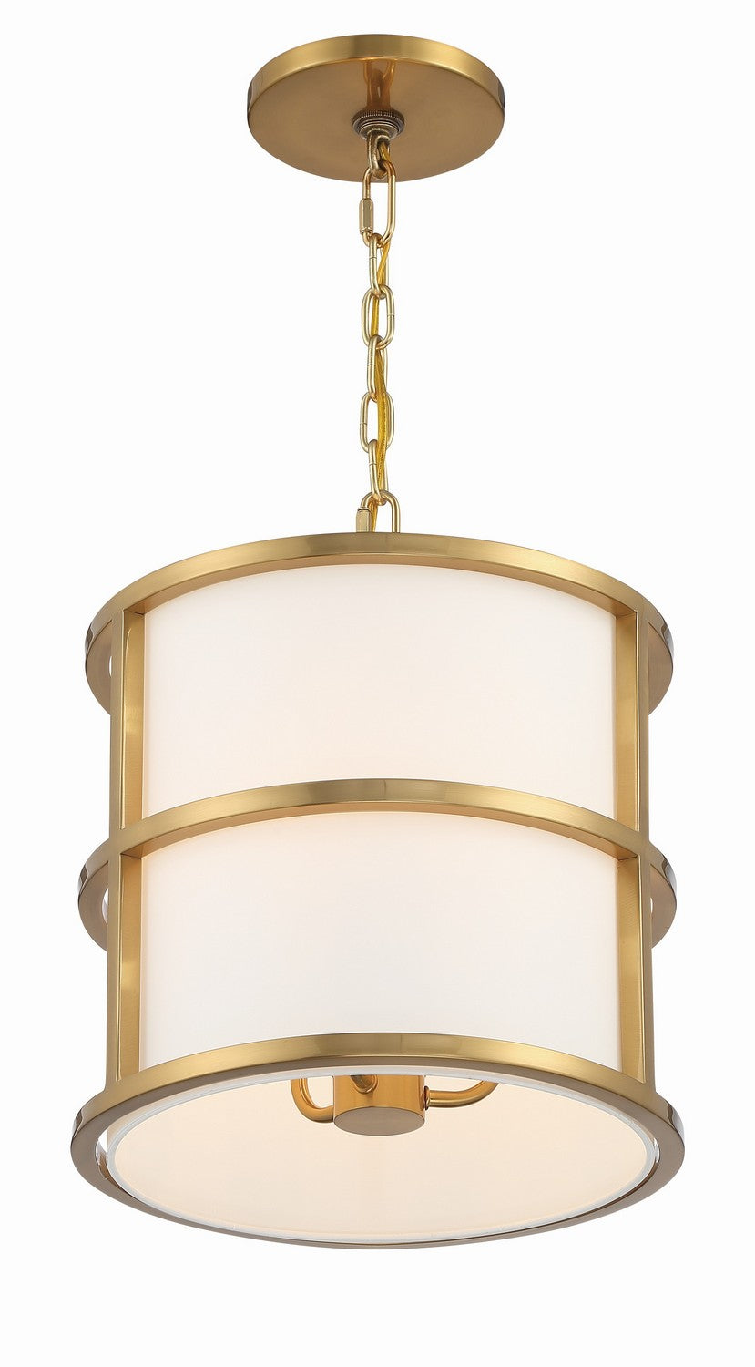 Crystorama - 9593-LG - Three Light Pendant - Hulton - Luxe Gold