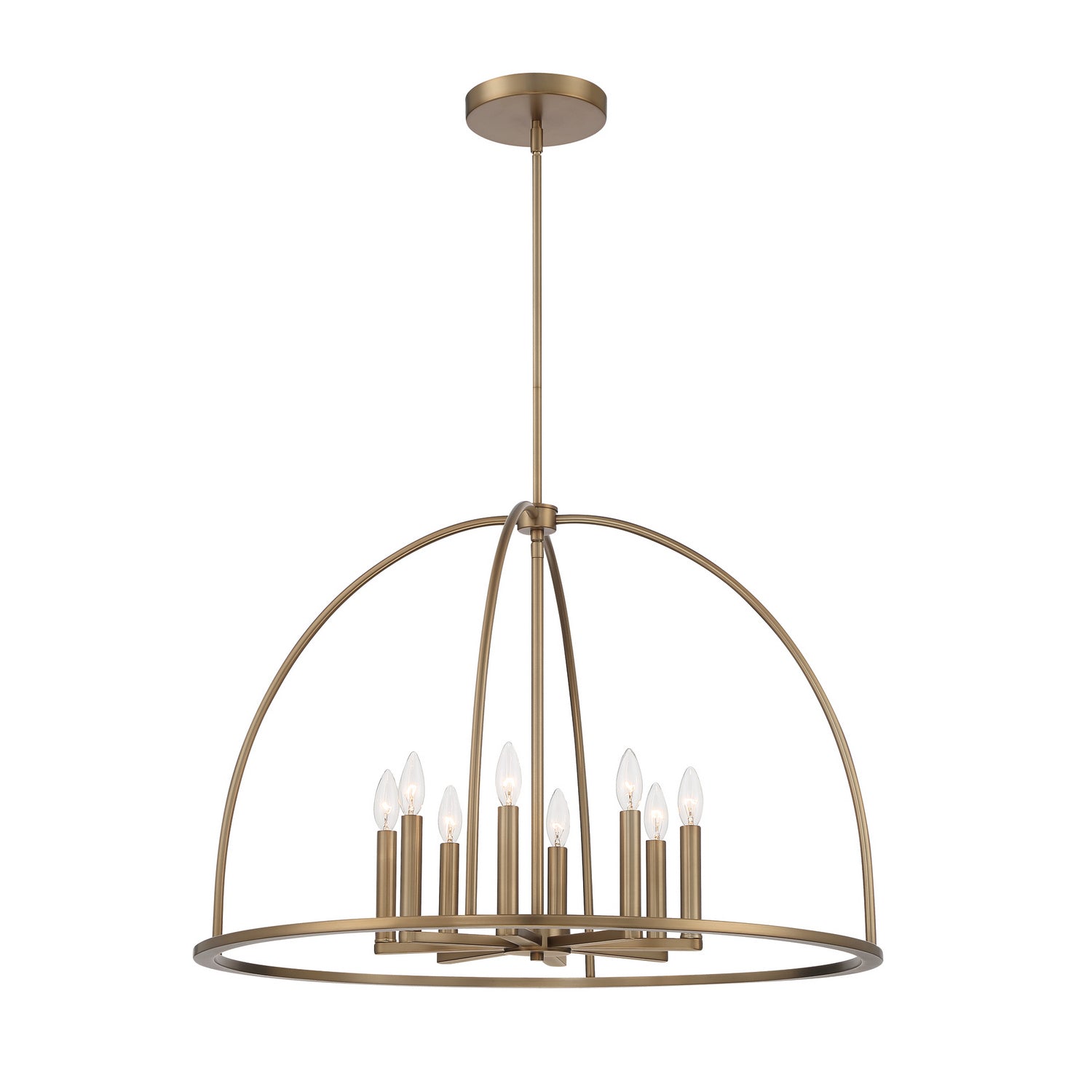 Crystorama - ABB-3008-VG - Eight Light Chandelier - Abbott - Vibrant Gold