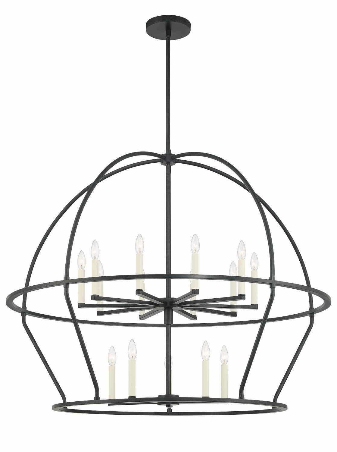 Crystorama - ABB-3029-BK - 15 Light Chandelier - Abbott - Black