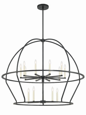 Crystorama - ABB-3029-BK - 15 Light Chandelier - Abbott - Black