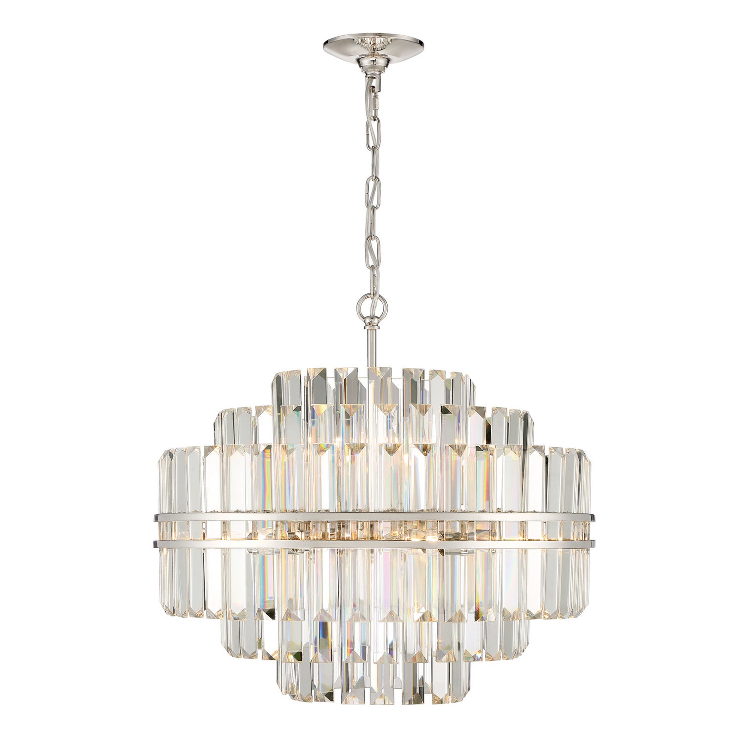 Crystorama - HAY-1405-PN - 12 Light Chandelier - Hayes - Polished Nickel