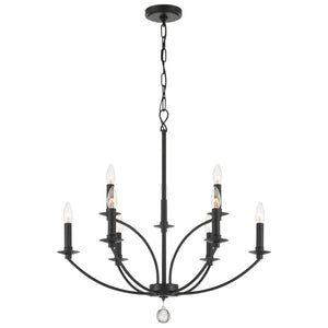 Crystorama - MIL-8009-BK - Nine Light Chandelier - Mila - Black