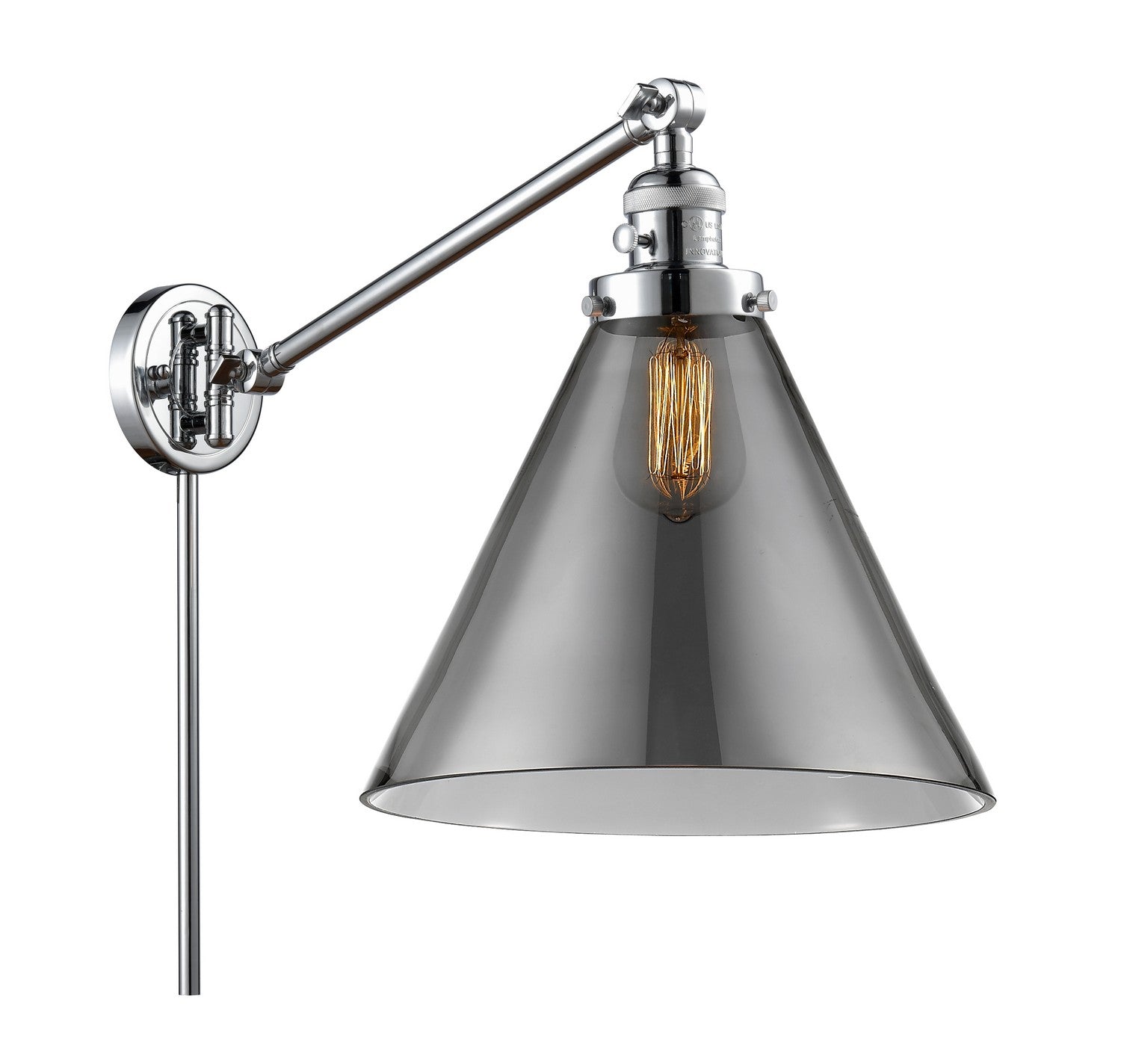 Innovations - 237-PC-G43-L - One Light Swing Arm Lamp - Franklin Restoration - Polished Chrome