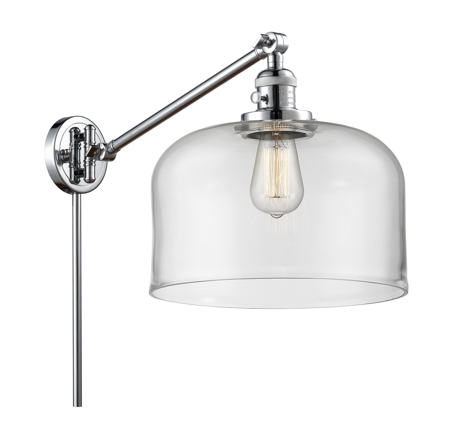 Innovations - 237-PC-G72-L - One Light Swing Arm Lamp - Franklin Restoration - Polished Chrome