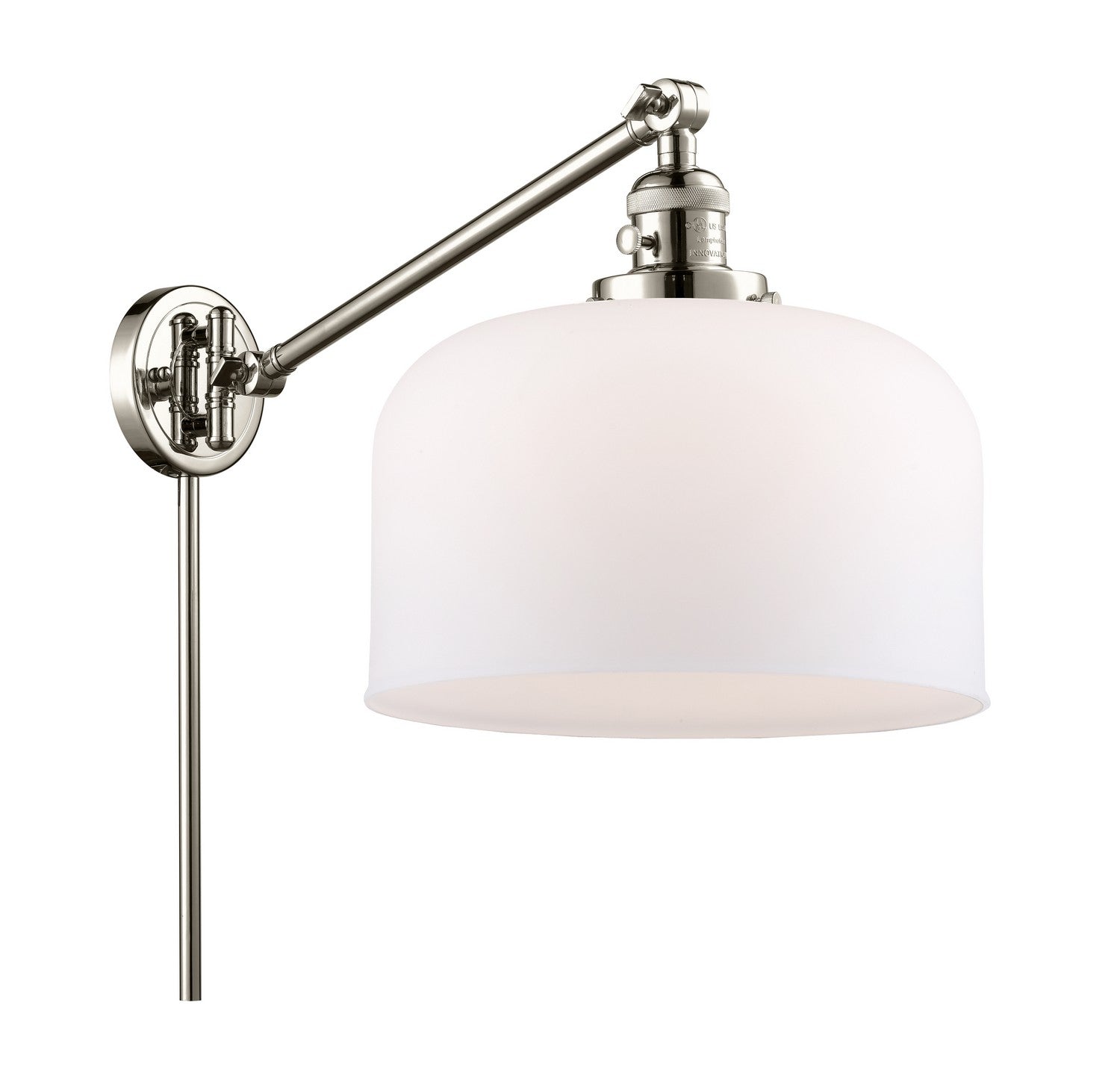 Innovations - 237-PN-G71-L - One Light Swing Arm Lamp - Franklin Restoration - Polished Nickel