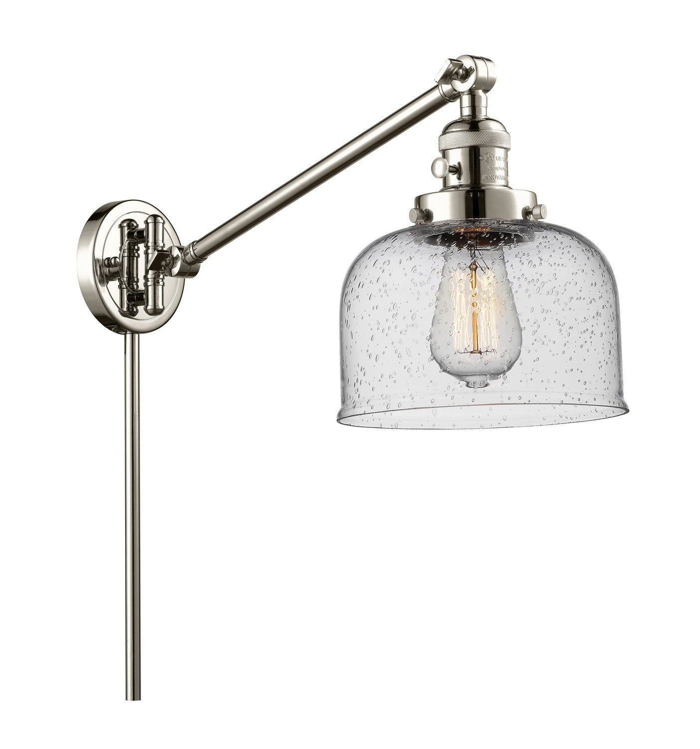 Innovations - 237-PN-G74-LED - LED Swing Arm Lamp - Franklin Restoration - Polished Nickel