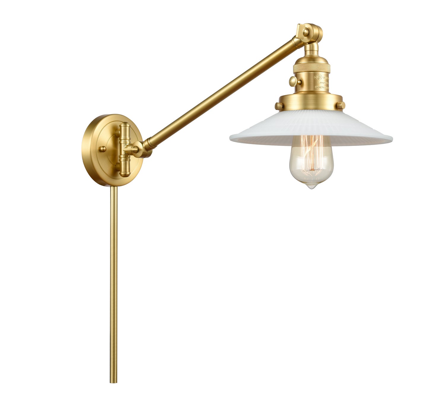 Innovations - 237-SG-G1 - One Light Swing Arm Lamp - Franklin Restoration - Satin Gold