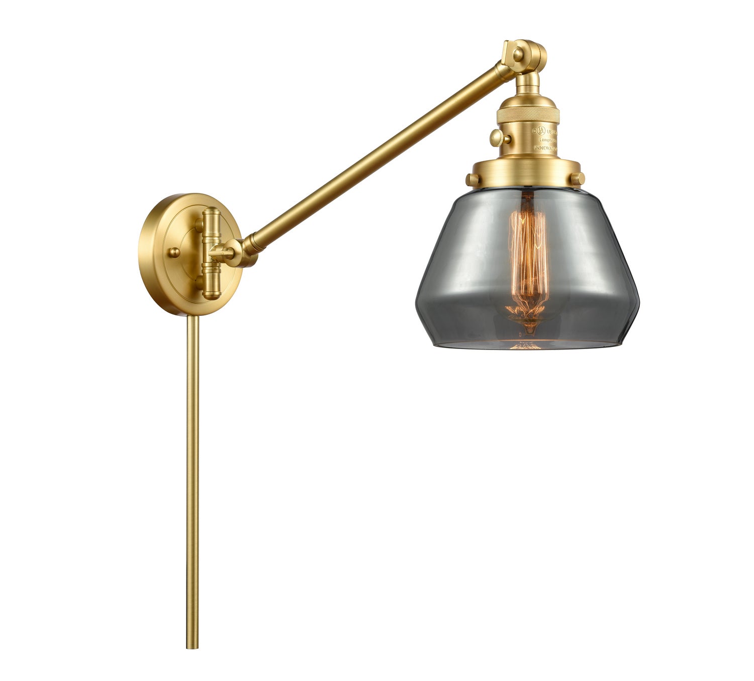 Innovations - 237-SG-G173 - One Light Swing Arm Lamp - Franklin Restoration - Satin Gold