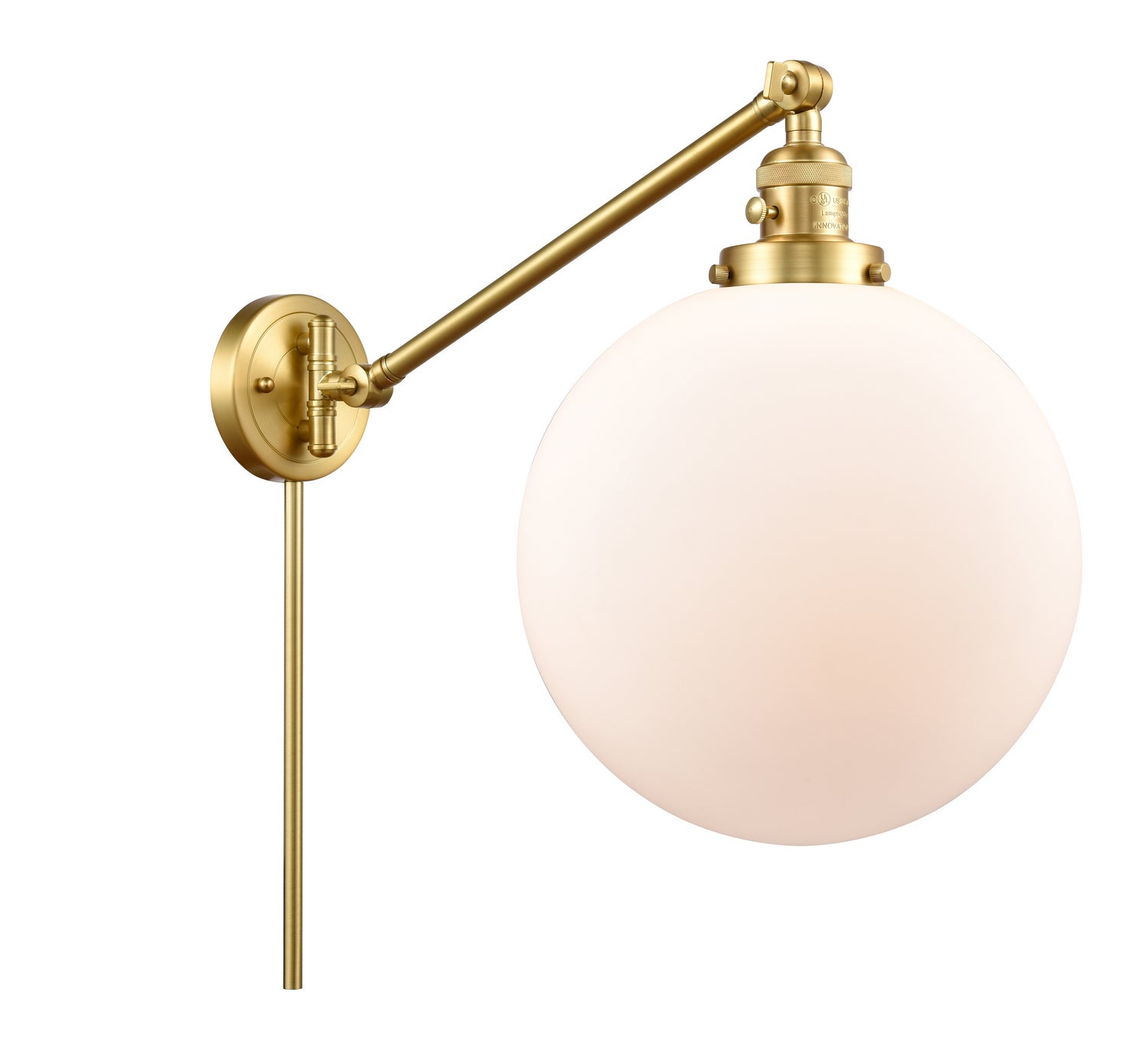 Innovations - 237-SG-G201-12 - One Light Swing Arm Lamp - Franklin Restoration - Satin Gold