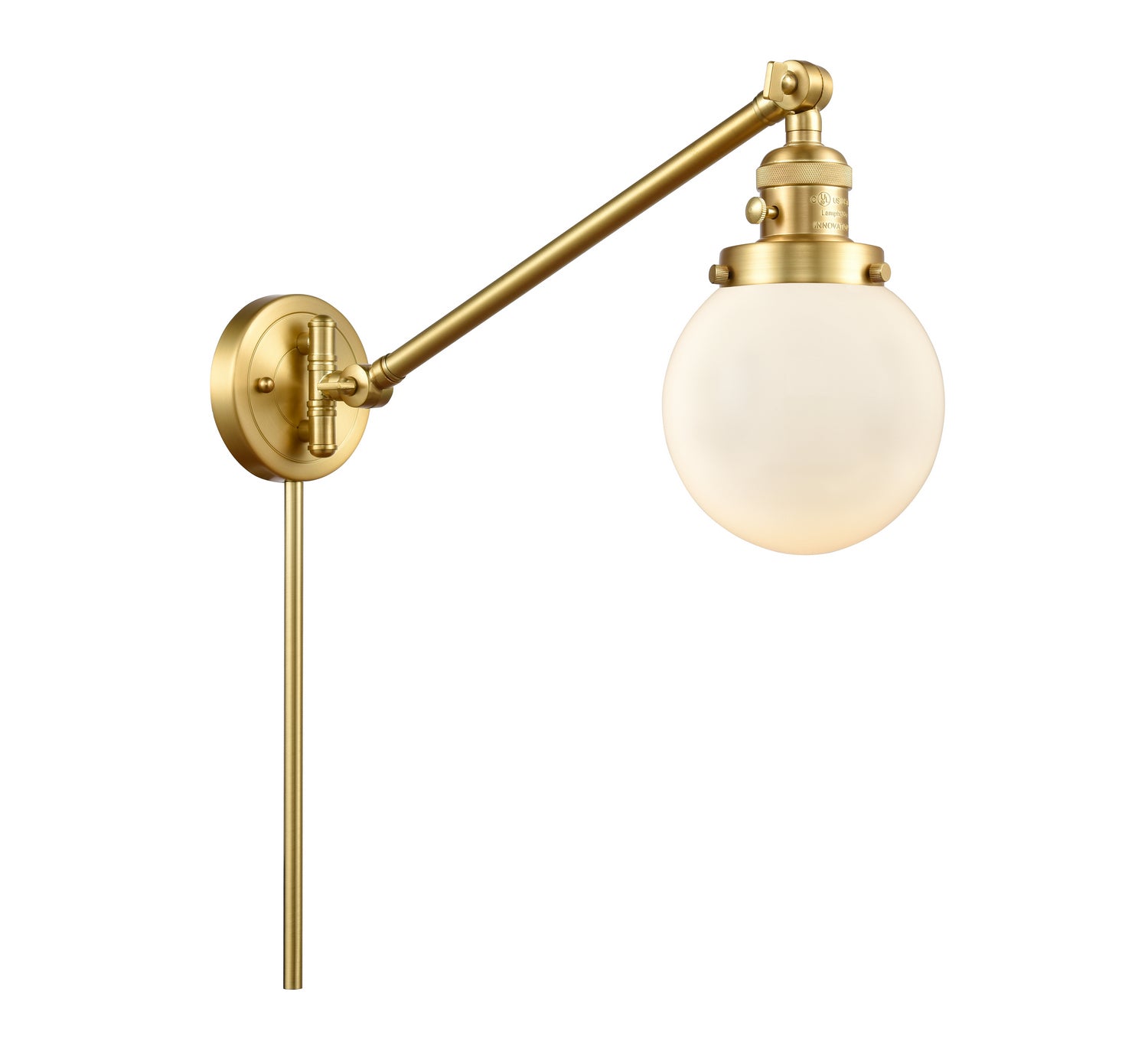 Innovations - 237-SG-G201-6 - One Light Swing Arm Lamp - Franklin Restoration - Satin Gold