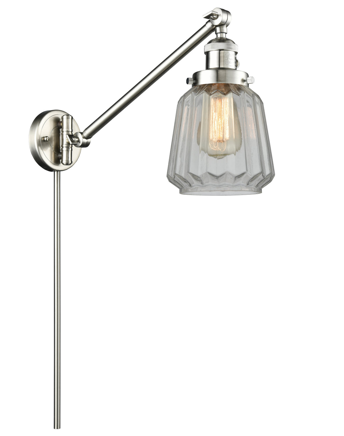 Innovations - 237-SN-G142 - One Light Swing Arm Lamp - Franklin Restoration - Brushed Satin Nickel