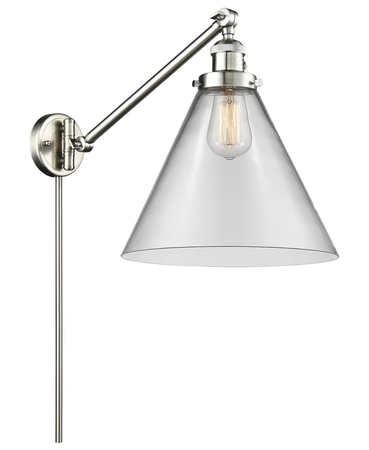 Innovations - 237-SN-G42-L - One Light Swing Arm Lamp - Franklin Restoration - Brushed Satin Nickel