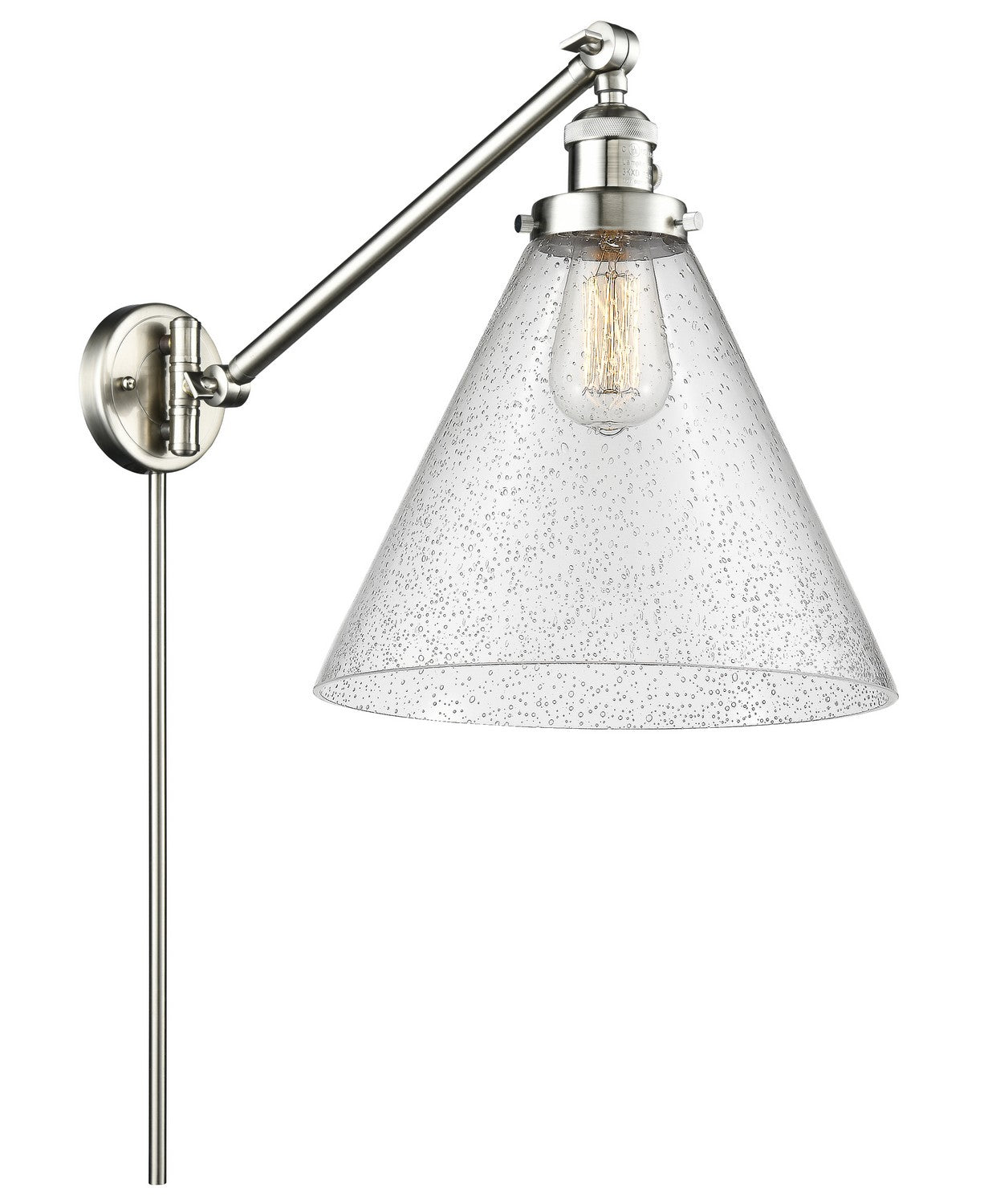 Innovations - 237-SN-G44-L - One Light Swing Arm Lamp - Franklin Restoration - Brushed Satin Nickel