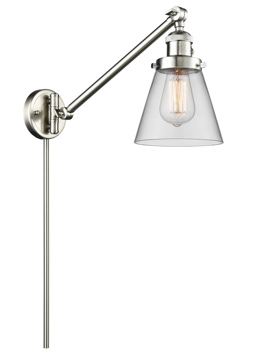 Innovations - 237-SN-G62 - One Light Swing Arm Lamp - Franklin Restoration - Brushed Satin Nickel