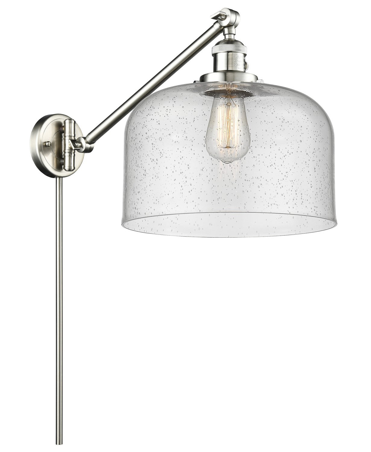 Innovations - 237-SN-G74-L - One Light Swing Arm Lamp - Franklin Restoration - Brushed Satin Nickel